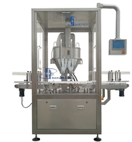 Remplisseuse automatique électrique de poudre vétérinaire avec contrôle PLC pour emballage en verre, nouvelle, garantie 1 an, machine de dosage et de remplissage