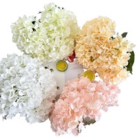 Bunga Hydrangea Buatan 5 Kepala Bengal, Hydrangea Kelopak Kecil untuk Dekorasi Pernikahan, Latar Belakang Fotografi, dan Rumah