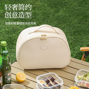 กระเป๋าเก็บอุณหภูมิอาหารแบบพกพา Beilian สีเทาเขียว สำหรับใช้งานกลางแจ้ง พร้อมกล่องใส่อาหารและอุปกรณ์ - Product Image 5