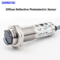 Sensor Fotoeléctrico de Larga Distancia CDD-40P de 40cm, PNP NO NC M18, Interruptor de Reflexión Difusa Cilíndrico, 10-30V DC para Máquinas