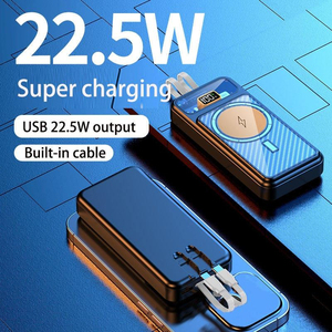 Nouvelle <span class=keywords><strong>batterie</strong></span> <span class=keywords><strong>externe</strong></span> magnétique sans fil 15W à charge rapide, <span class=keywords><strong>10000mAh</strong></span> haute capacité, portable, avec câble double intégré, chargeur de téléphone <span class=keywords><strong>externe</strong></span> - Product Image 3