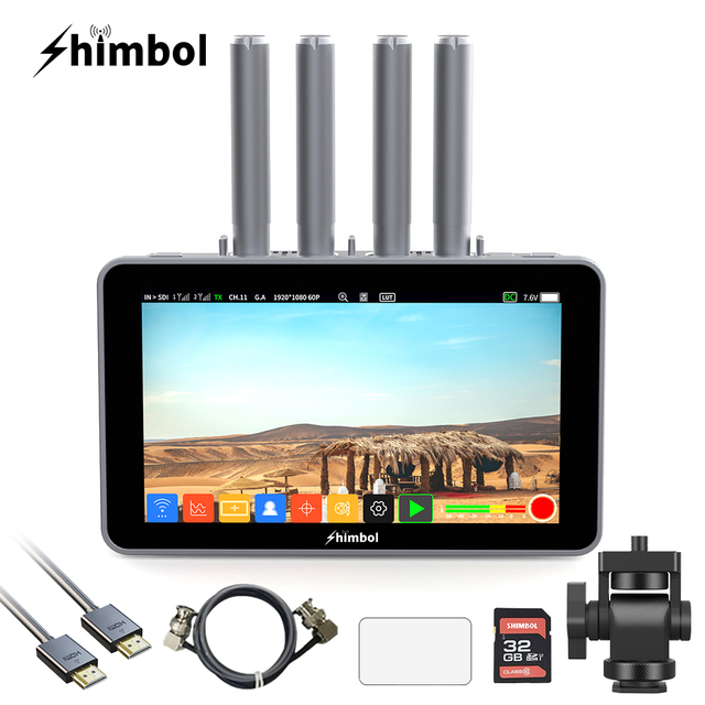 Shimbol ZO600MS 5.5\" 2000nits 1080p60 Wireless 3G-SDI Touchscreen Recorder Monitor for Photo Studio Access