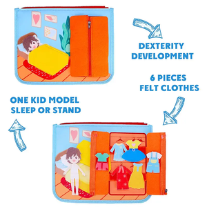 Serie <span class=keywords><strong>de</strong></span> granja, tablero ocupado <span class=keywords><strong>de</strong></span> fieltro sensorial educativo personalizado para niños pequeños, libro ocupado <span class=keywords><strong>de</strong></span> fieltro Montessori para niños - Product Image 4