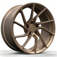Rines Ligeros de Aleación Forjada en Bronce Satinado de 18, 19 y 20 Pulgadas, 5x112, 5x114.3, 5x120 para Autos de Pasajeros, Compatibles con Tesla Model 3 Y