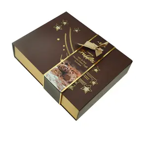 Eid Moubarek Goud En Wit Advent Kalender Chocolade Doos Met Schuif Lade