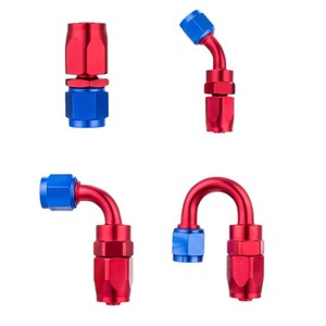 Conectores Rápidos AN de Haofa Automotive, Adaptador de Manguera de Refrigerante de Aleación de Aluminio Rojo y Azul para Mejora y Reequipamiento - Product Image 1