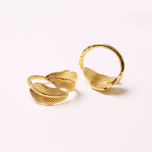 Anneaux de serviette en feuille d'or vintage personnalisés en gros, forme ronde, métal, pour mariages, en stock et disponibles - Product Image 3