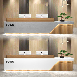 Custom Designs Office Hotel Front <b>Desk</b> Counter Modern Office Furniture Modern Style Clear <b>Small</b> Office Reception Factory Sales - Product Image 4