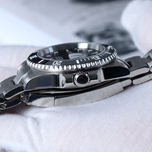 Reloj Mecánico Personalizado MINUTETIME DIY NH35, Relojes Submarinos para Hombre, Esfera Negra de Lujo, Correa de Acero, Movimiento Automático, Resistente al Agua 10 BAR - Product Image 3