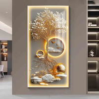 Peinture décorative de luxe en porcelaine de cristal, motif cerf porte-bonheur, pour la décoration du salon, vente en gros d'usine