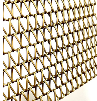 Vente directe usine – Rideau décoratif en maille de fil d'acier inoxydable à double crochet, anti-rouille, léger, couleur personnalisée, finition dorée