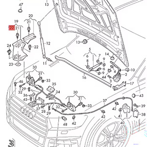 Audi Engine Left Front Hood Cover <b>Clips</b> Headlight Fixing <b>Clips</b> Nylon <b>Clip</b> On 4M0805163 FBP15698792 - Product Image 1