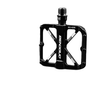Pédales de vélo Yueli en alliage d'aluminium de type X BG-4206, antidérapantes, avec axe en acier noir pour vélo de route et de montagne - Product Image 1