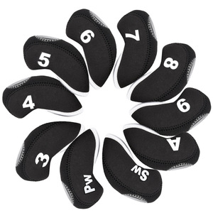 Lot de 10 housses de protection pour queues de golf Matériau de plongée bicolore avec fermeture magnétique Couvercle de tige de fer étanche pour fenêtre - Product Image 5