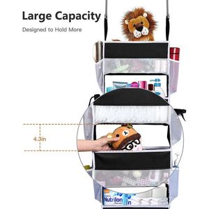 Over Door Pantry Organizer with 4 Large 6 Mesh Pockets for Baby Clothing Jewelry Bathroom Storage-Multifunction <b>Foldable</b> Design - Product Image 5