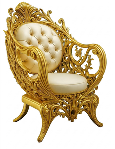 Sillón de Diseño Elegante y Premium con Respaldo Alto y Base de Madera Sólida Resistente y Asiento Cómodo y Suave - Product Image 1