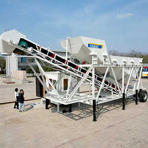 Planta Mezcladora de Concreto Portátil de la Marca HAMAC, 60m3/h, Mezcla Seca, Certificación ISO CE, Sin Mezcladora, Línea de Producción - Product Image 1