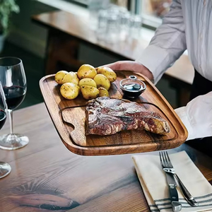 Planche à découper en bois avec rainure <span class=keywords><strong>pour</strong></span> les jus, grande planche de service <span class=keywords><strong>pour</strong></span> la viande, les légumes et le <span class=keywords><strong>fromage</strong></span> - Product Image 5
