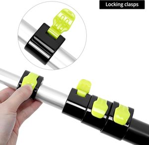 Outil de nettoyage <span class=keywords><strong>télescopique</strong></span> en alliage d'aluminium durable à 2 et <span class=keywords><strong>3</strong></span> sections avec <span class=keywords><strong>manche</strong></span> extensible de 9 m et embout universel pour une utilisation polyvalente - Product Image 3
