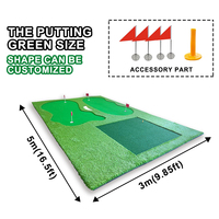 Minigolf platz Rasen Kunstrasen Indoor Outdoor Praxis Putter Teppich Großer Golf Putting Green Mat