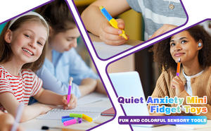 Ensemble de poignées de crayon texturées en silicone pour enfants et adultes, jouets sensoriels éducatifs pour le TDAH, l'autisme, l'anxiété, le soulagement du stress - Product Image 5