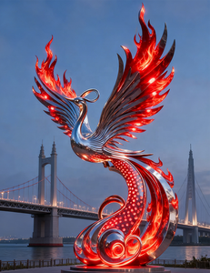 Escultura <span class=keywords><strong>Phoenix</strong></span> requintadamente personalizada esculpida para adicionar graça aos espaços do campus ou paisagem - Product Image 3