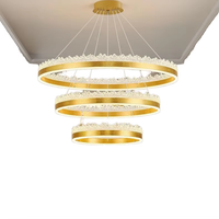 Suspension LED circulaire moderne sur mesure en or, profil en aluminium anodisé 6063-T5 pour bureaux, halls d'accueil, studios et projets d'ingénierie