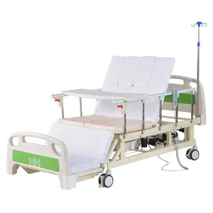 tempat tidur rumah sakit listrik rumah Suppliers-Furnitur Perawatan Lansia Multifungsi, Tempat Tidur Elektrik 8 Fungsi untuk Rumah Sakit Medis dengan Toilet