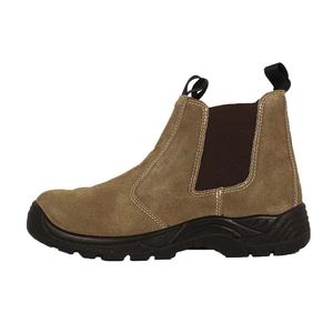 Nuevo diseño de cuero de ante unisex puntera de acero Chelsea trabajo calzado zapatos de seguridad botas