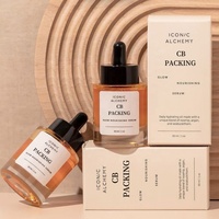 Flacon compte-gouttes en verre de luxe vide personnalisé de 30ml cylindre givré emballage cosmétique flacon d'huile de sérum à épaulement plat