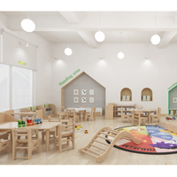 Table de lecture de jardin d'enfants, mobilier de jardin d'enfants, Table en bois, chaise