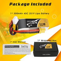 بطارية ليثيوم TATTU 4 من TATTU c ، V mAh 2S 45s مع قابس XT30 لطائرة سباق Emax Babyhawk Micro FPV رباعية الطائرة