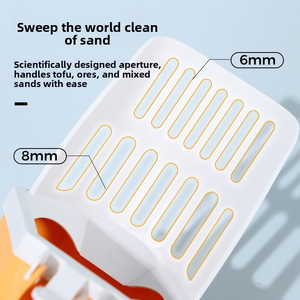 مجموعة مجرفة فضلات القطط الشاملة مع قاعدة قابلة للفصل وحاوية نفايات مدمجة لتنظيف سهل وصحي - Product Image 4