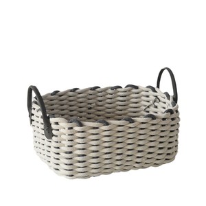 Cotton Rope Woven Storage <b>Basket</b> Rectangle Handmade Desktop Organizer for Cosmetics Keys Clothing 100% Cotton - Product Image 5