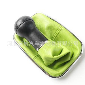 Funda para palanca de cambios de coche, cuero PU, color verde, para Volkswagen Golf 4, 5, 6 velocidades, transmisión manual - Product Image 3