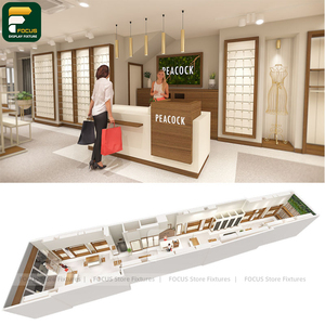 ตู้โชว์เสื้อผ้าบูติกสมัยใหม่ ชั้นวางเสื้อผ้า ชั้นวางติดผนัง เคาน์เตอร์คิดเงิน กระจกแต่งตัว อุปกรณ์ตกแต่ง - Product Image 5