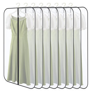 Klare hängende Kleidung Protector Bags Kleidungs stücke für die Aufbewahrung von Schränken Passend für lange Mäntel Kleider Staub mottens chutz Reiß verschluss - Product Image 1