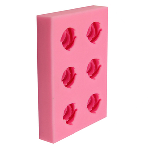 Moules à gâteau en silicone DIY en forme de <span class=keywords><strong>rose</strong></span> à 4 couches de pétales, forme rectangulaire, même style 3D classique - Product Image 3