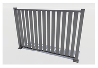 Rampe en alliage d'aluminium à design simple, résistante aux intempéries, pour escalier extérieur, fonction de sécurité domestique