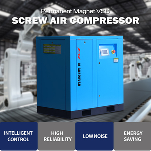 Motor Portátil Refrigerado por Aire de 7.5KW de Bajo Ruido y Alta Calidad, con Lubricación sin Aceite Controlada por PLC y Funcionamiento Silencioso - Product Image 4