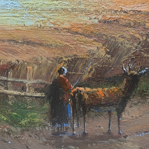 Dipinti a Olio Artistici Dipinti a Mano 20x24 Pollici, 100% Autentici, Soggetto Animale Classico di Campo - Product Image 1