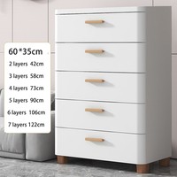 Meuble de rangement multifonctionnel à 5 tiroirs empilables en plastique blanc pour salon, chambre à coucher, chevet, chaussures et literie – Fabriqué en Chine