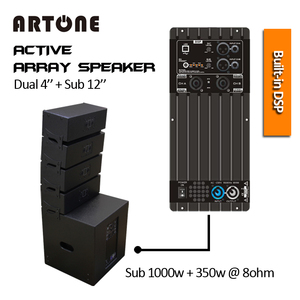 New 1000W Small Dual 4'' Active <strong>Line</strong> <strong>Array</strong> <strong>Speaker</strong> with DSP - Product Image 3