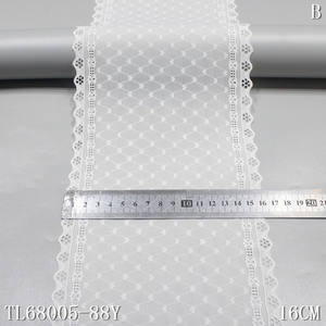 <span class=keywords><strong>Pizzo</strong></span> elastico lavorato a <span class=keywords><strong>maglia</strong></span> <span class=keywords><strong>pizzo</strong></span> 15cm bianco <span class=keywords><strong>maglia</strong></span> nera <span class=keywords><strong>pizzo</strong></span> <span class=keywords><strong>con</strong></span> grafico geometrico elasticizzato tessuto Spandex per biancheria intima - Product Image 5