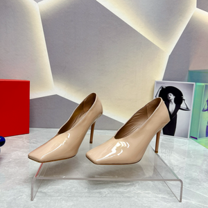 Elegantes y Sensuales Tacones de Aguja de Cuero con Punta Cuadrada para Oficina, Bodas y Eventos al Aire Libre - Valentinos - Product Image 1