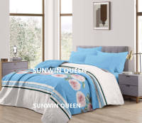 Ensembles de couvre-lit king size 3 pièces à fleurs de luxe drap de lit élégant à imprimé floral pour la décoration de la chambre d'été