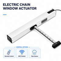 Abreventanas Inteligente Wifi Hongze, Carrera Ajustable, Control Remoto Incorporado, Abreventanas Eléctrico con Aplicación Tuya