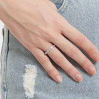CAOSHI venta al por mayor caliente estilo contratado corte Marquesa Zirconia cúbica pequeños anillos de dedo para fiesta anillos chapados en plata mujeres