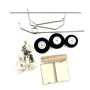 Kit de tren de aterrizaje Su27 para avión Rc, marco de madera, ruedas de alambre de acero con absorción de impactos, dirección de rueda delantera - Product Image 1