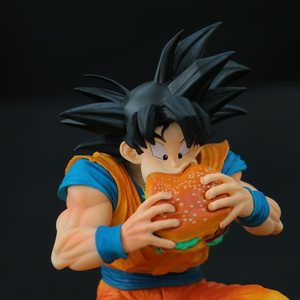 Figura de PVC de <span class=keywords><strong>Goku</strong></span> Comiendo un Hamburguesa, Decoración para Coche y PC, Mercancía de Anime de Maternidad - Product Image 3